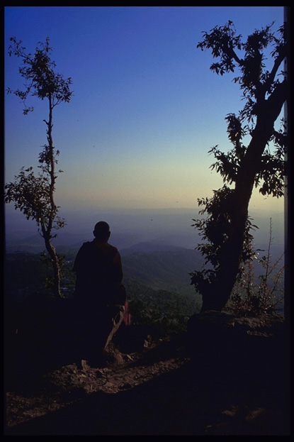 Rimpoche in meditation, Dharamsala, North India