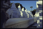 White pagodas in Mandalay, North Myanmar