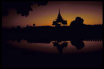 Sunset on Mandalay fort, North Myanmar