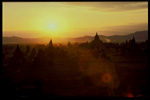 Sunset on Pagan plain, West Myanmar