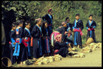 Women, Black and Blue Hmong tribes, North Laos