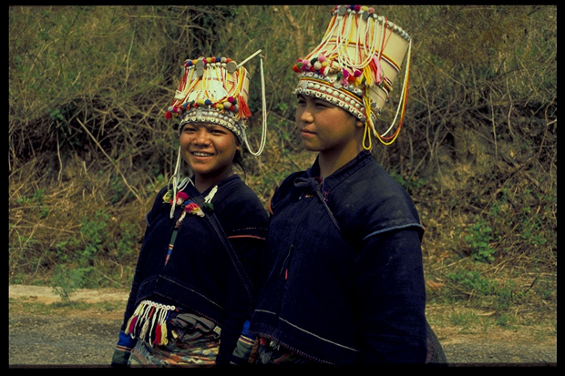 Women, Aka tribes, Muong Sing, North Laos
