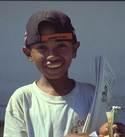 Young newspaper seller, Dili